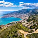 Lekuresi Castle, Saranda, Albania, Ionian Sea, Ksamil, Corfu, Sultan Suleiman the Magnificent, Ali Pasha of Ioannina, Qafë Gjashët, Dvorac Lekuresi, Saranda, Albanija, Jonsko more, Ksamil, Krf, Sultan Sulejman Veličanstveni, Ali Paša od Ioannine, Qafë Gjashët,