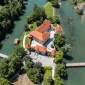 Dolenjska, Novo Mesto, Otočec, dvorac Otočec, Grad Otočec, rijeka Krka, rijeka Krka Slovenija, Slovenija, riječni otok, Dolenjska, Novo Mesto, Otočec, Otočec Castle, City of Otočec, Krka River, Krka River Slovenia, Slovenia, river island,